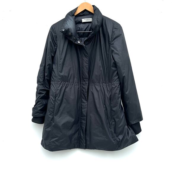 M. M. Lafleur Padma Puffer Jacket Coat Down Black Puffy Large Cinched Full Zip - Picture 5 of 14